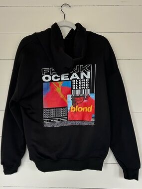 Frank Ocean Blond Graphic Hoodie -Unisex Black with Red/Yellow/Blue Print